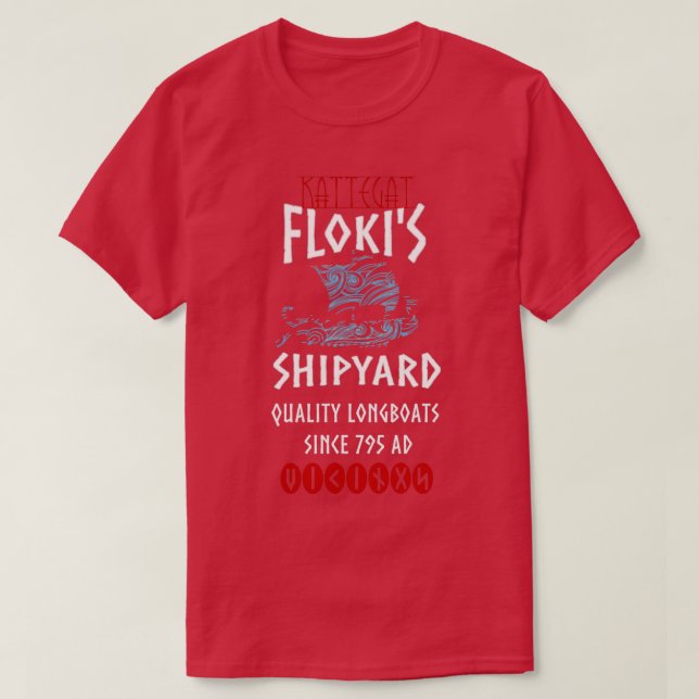 Camiseta Viking Kattegat Flokix27s Astillero gracioso Norse (Diseño del anverso)