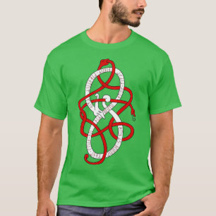 Camiseta Viking knot work dragon con futhark más joven