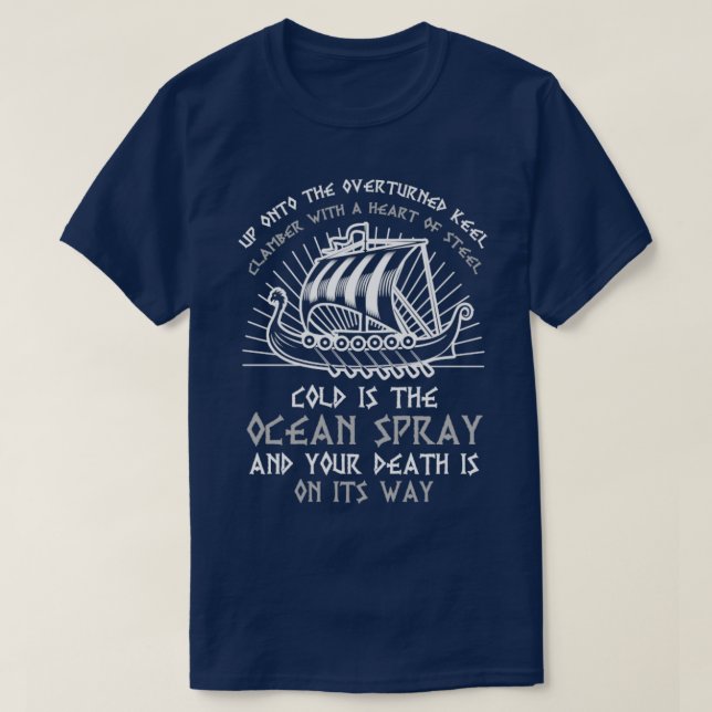 Camiseta Viking Longship Saying (Diseño del anverso)