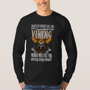 Camiseta Viking Matará Al Guerrero Nórdico Valhalla Thor