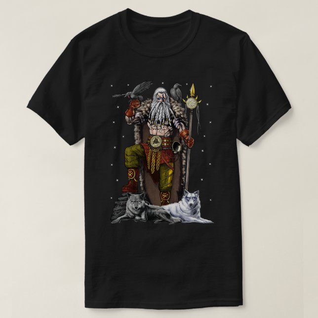 Camiseta Viking Norse God Odin (Diseño del anverso)