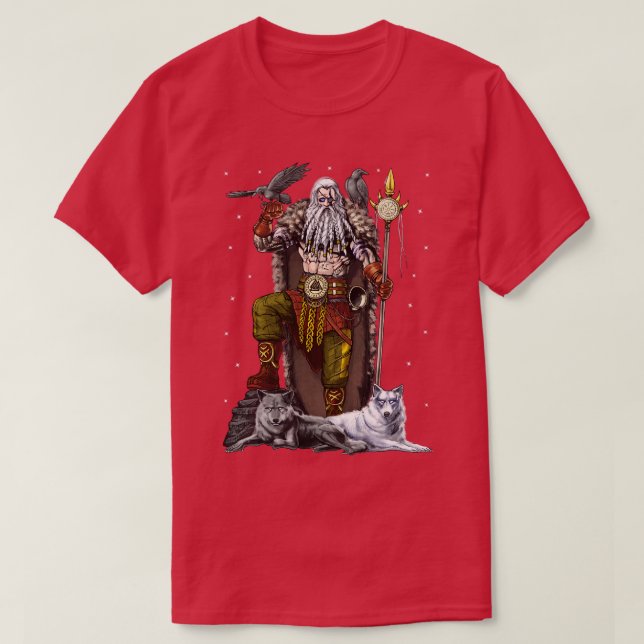 Camiseta Viking Norse God Odin (Diseño del anverso)