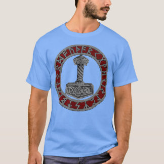 Camiseta Viking Norse Mythology Thors Mjolnir Vegvisir Rune
