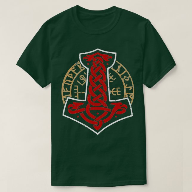 Camiseta Viking Norway Scandinavian noruego Mjolnir Hamme (Diseño del anverso)
