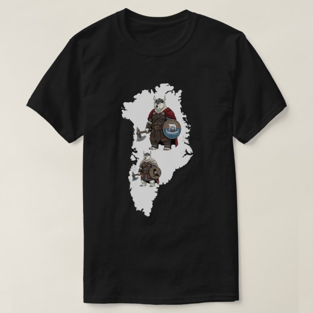 Camiseta Viking Polar Bear Defends Greenland  (Diseño del anverso)