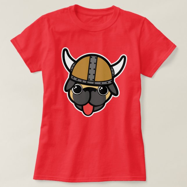 Camiseta Viking Pug (Diseño del anverso)