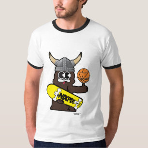 Camiseta Viking que hace girar el perro del baloncesto