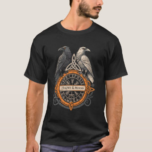 Camiseta Viking Raven Huginn y Muninn Celtic Norse Compas