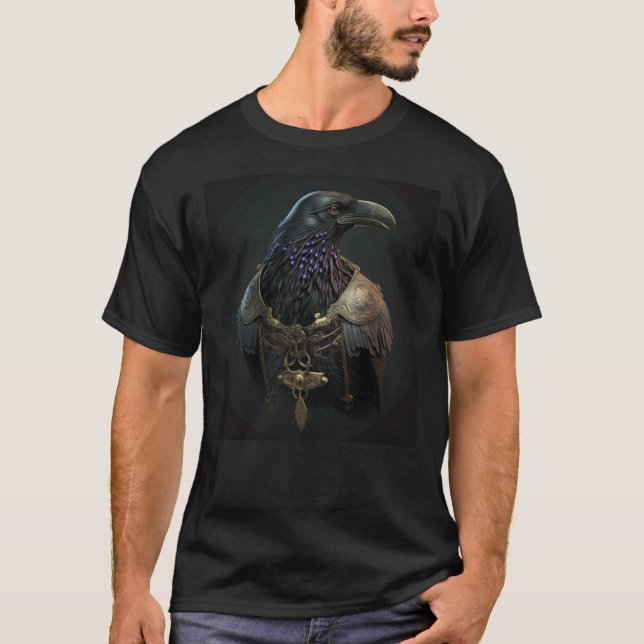 Camiseta Viking Raven Norse Warrior Crow Vikings Style (Anverso)
