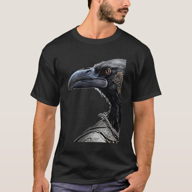 Camiseta Viking Raven Norse Warrior Crow Vikings Style  1 (Anverso)