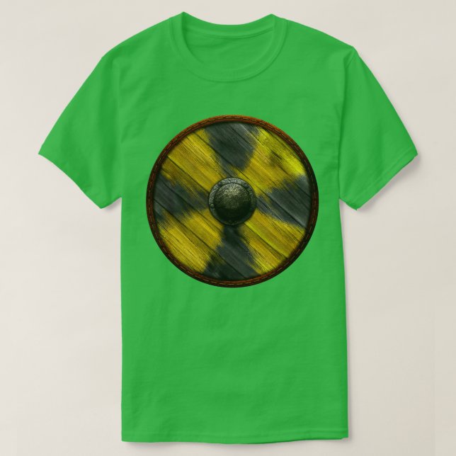 Camiseta Viking Shield Cross Black Yellow (Diseño del anverso)