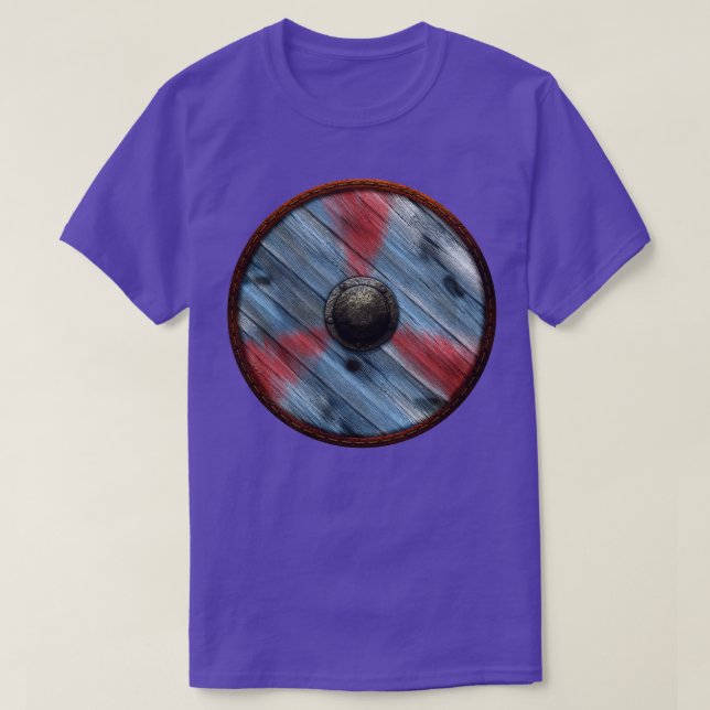 Camiseta Viking Shield Tri Diseño azul rojo (Diseño del anverso)