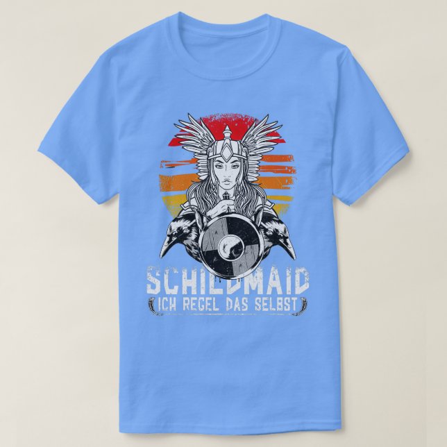 Camiseta Viking Shieldmaiden Vintage Raven (Diseño del anverso)