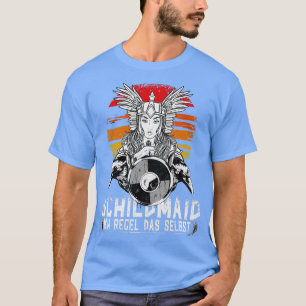 Camiseta Viking Shieldmaiden Vintage Raven