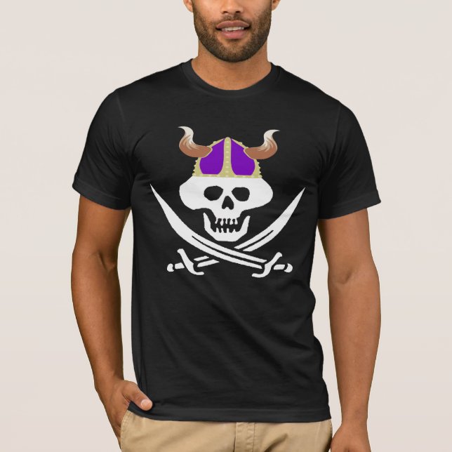 Camiseta Viking Skull and Swords Football (Anverso)