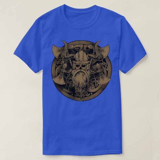 Camiseta Viking Skull Ax Warrior (Diseño del anverso)