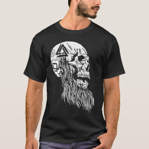 Camiseta Viking Skull Weird Bizarre Diversión Oscuro
