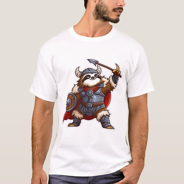 Camiseta viking sloth Oversized T-Shirt (Anverso)