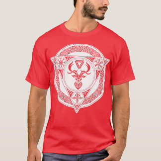 Camiseta Viking Stag Vegvisir Helm De Awe Valknut Norse Ni