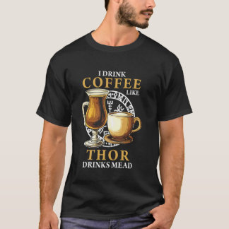 Camiseta Viking Thor Dios Nórdico Café Humor Relámpago