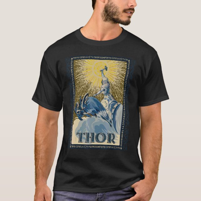 Camiseta Viking Thor Mjolnir Norse Mythology Pagan God (Anverso)