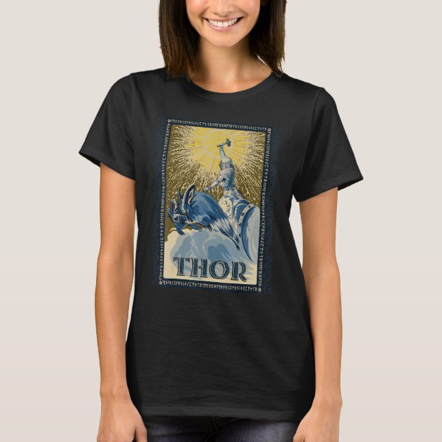 Camiseta Viking Thor Mjolnir Norse Mythology Pagan God (Anverso)