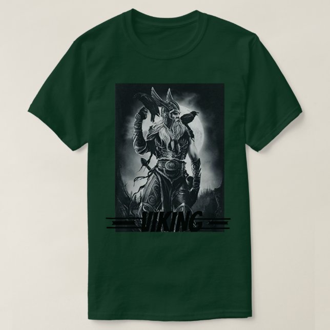 Camiseta Viking Valhalla Odin hor Ragnar 3 colores (Diseño del anverso)