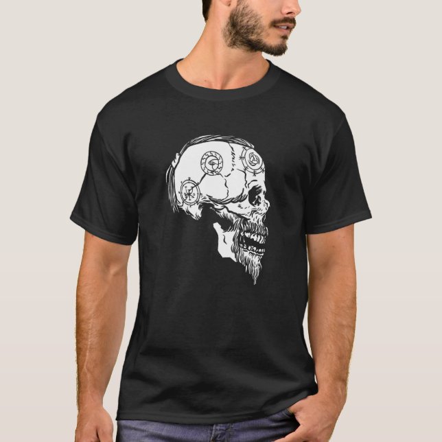 Camiseta Viking Valhalla Skull Norse Mythology (Anverso)