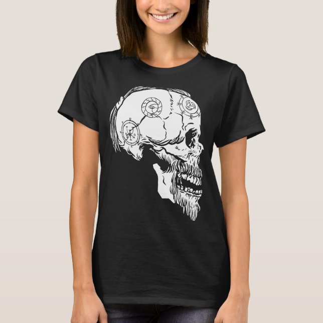 Camiseta Viking Valhalla Skull Norse Mythology (Anverso)
