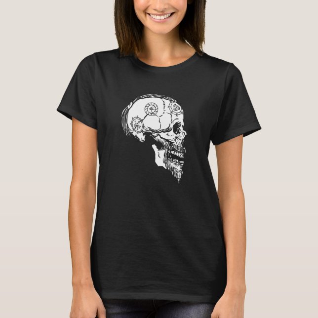 Camiseta Viking Valhalla Skull Norse Mythology (Anverso)