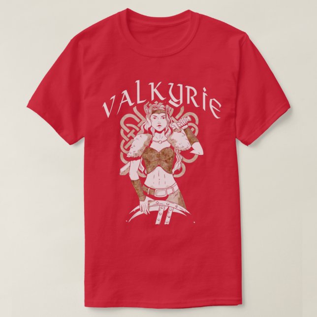 Camiseta Viking Valkyrie Nordic Nórdico Mythology Warrier (Diseño del anverso)