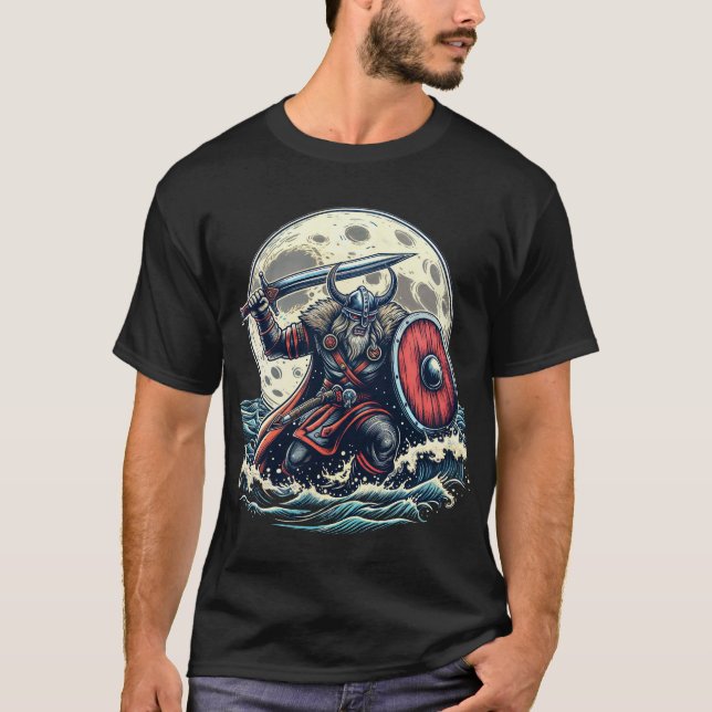 Camiseta Viking Warrior at Sea (Anverso)