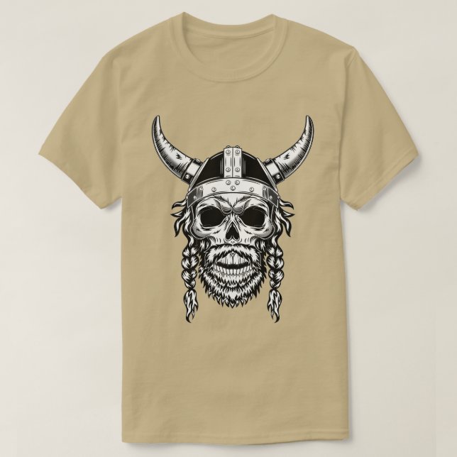 Camiseta Viking warrior cráneo Classic TShirt (Diseño del anverso)