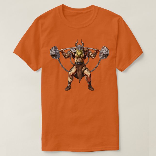 Camiseta Viking Warrior Gym Bodybuilder (Diseño del anverso)