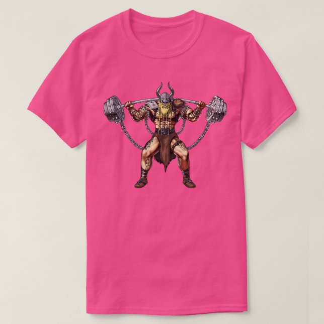 Camiseta Viking Warrior Gym Bodybuilder (Diseño del anverso)