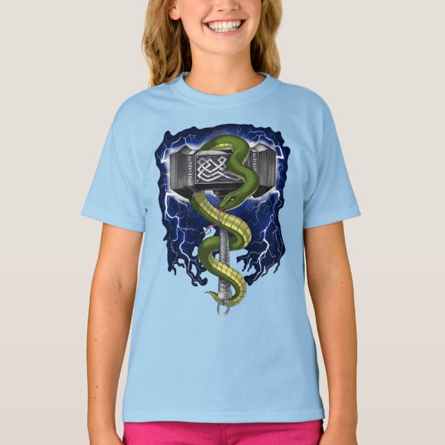 Camiseta Viking Warrior Hammer (Anverso)