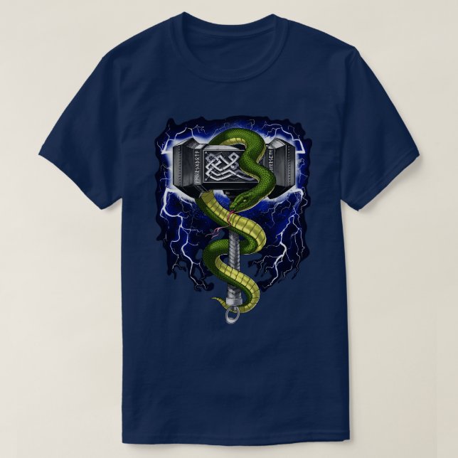 Camiseta Viking Warrior Hammer (Diseño del anverso)