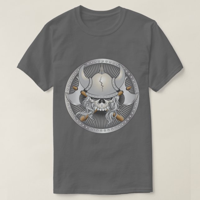 Camiseta Viking Warrior Skull (Diseño del anverso)