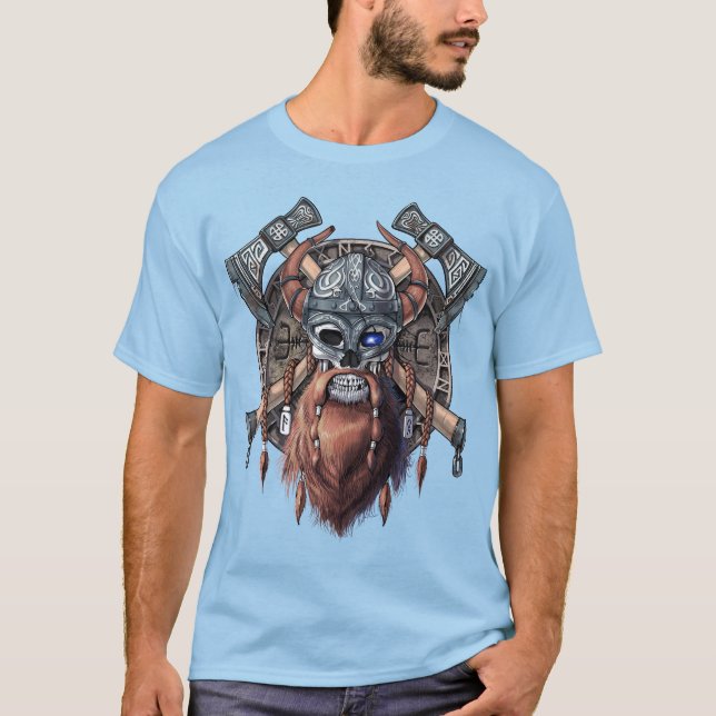 Camiseta Viking Warrior Skull (Anverso)