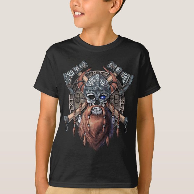 Camiseta Viking Warrior Skull (Anverso)
