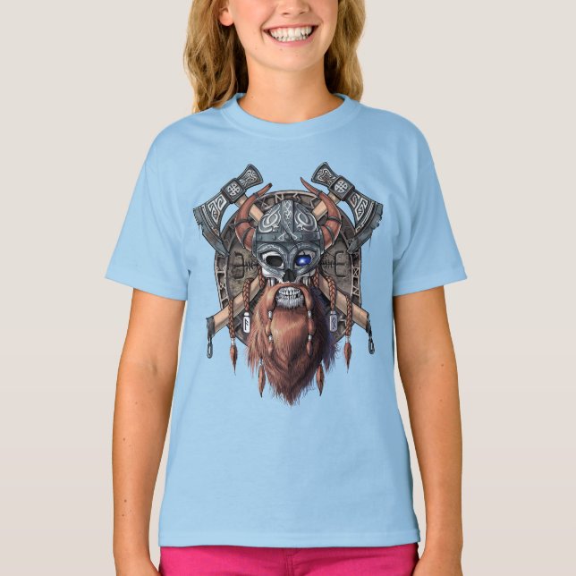 Camiseta Viking Warrior Skull (Anverso)