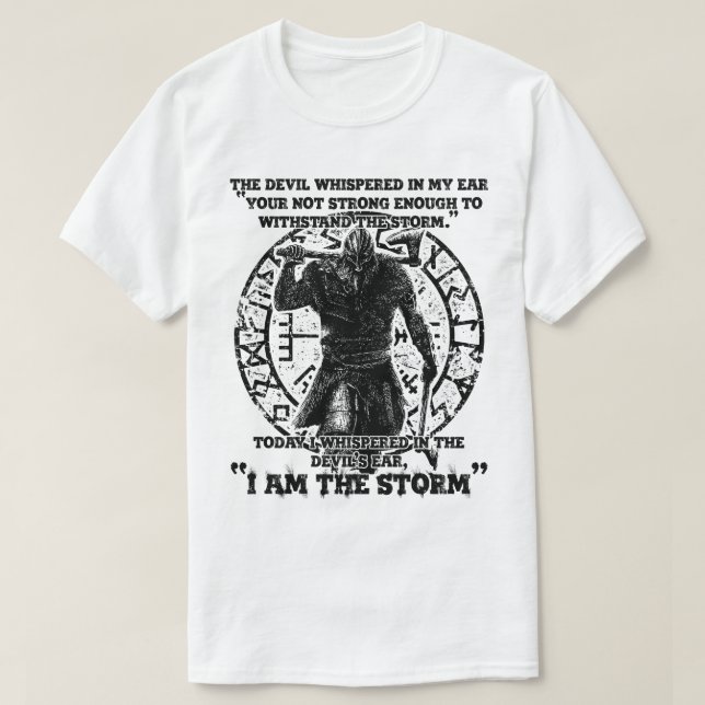 Camiseta Viking Warrior Soy La Tormenta (Diseño del anverso)