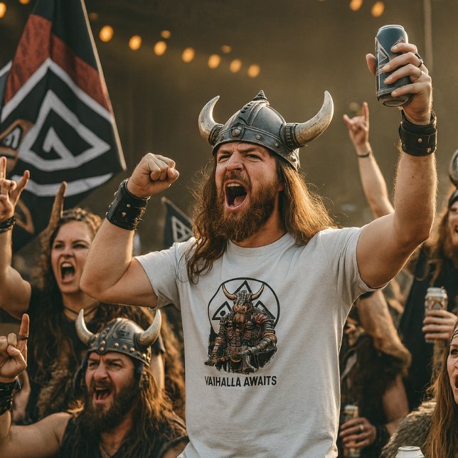 Camiseta Viking Warrior Valhalla Awaits Valknut Graphic (Subido por el creador)