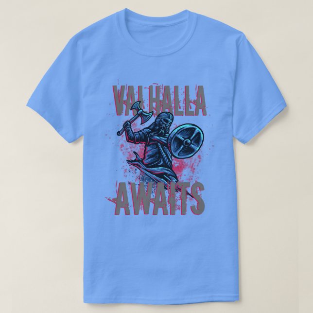 Camiseta Viking Warrior Valhalla espera (Diseño del anverso)