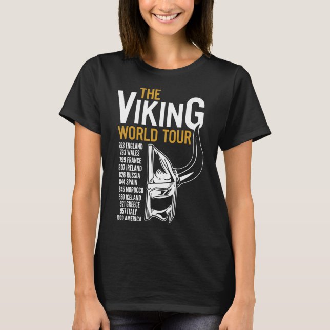Camiseta Viking World Tour Norse Vikings Mithology Valhall (Anverso)