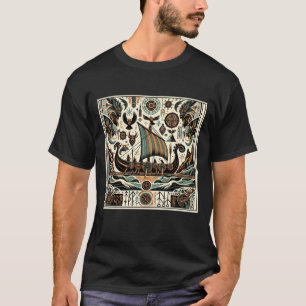 Camiseta Vikingos nórdicos: Una saga del mar antiguo