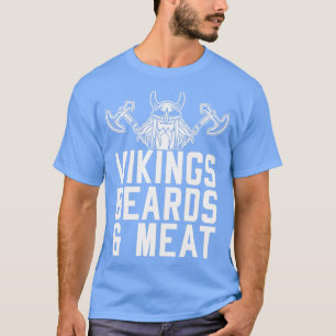 Camiseta Vikings Barras Y Regalo De Barba Gracioso De Carne