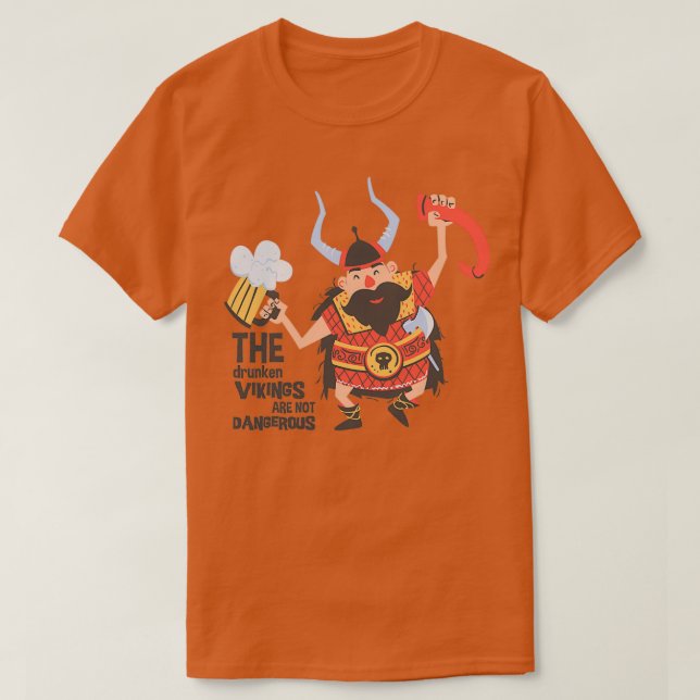 Camiseta Vikings de borrachos (Diseño del anverso)