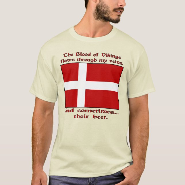 Camiseta Vikings de sangre fluye venas a veces de los hombr (Anverso)