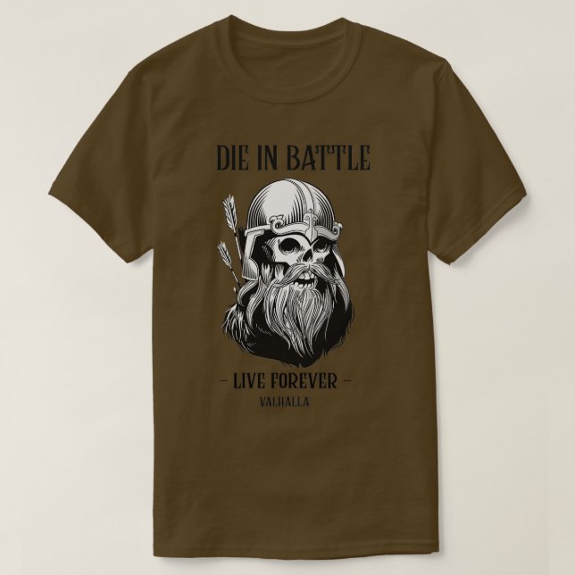 Camiseta Vikings Design Vintage Valhalla Warrior (Diseño del anverso)